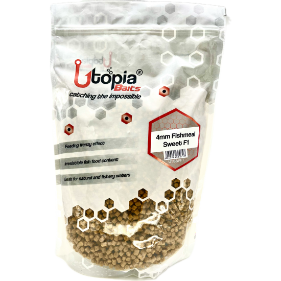 Utopia Baits Pelete - Fishmeal Sweet F1 4mm 1kg